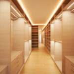elegant, wood, walk-in, closet,