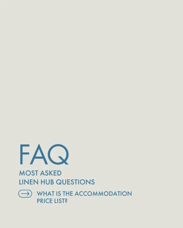 Got questions? We've got answers! 🤍

We know that navigating linen hire for the first time can bring up a lot of questions, so we're here to make sure you feel confident before you order.

Q: What is the accommodation price list?
A: Swipe to have a look through our accommodation product list. Price = Item Fee (Includes Day One) and Daily Rental Fee (Day Two until you've returned).

Still not sure? Reach out to our team and we'll walk you through the price list so you can budget with confidence.

Have a question we didn't cover? Drop it in the comments or send us a DM 📥

#LinenHire #Accommodation #Budgeting #FAQ #Linen #Hosting