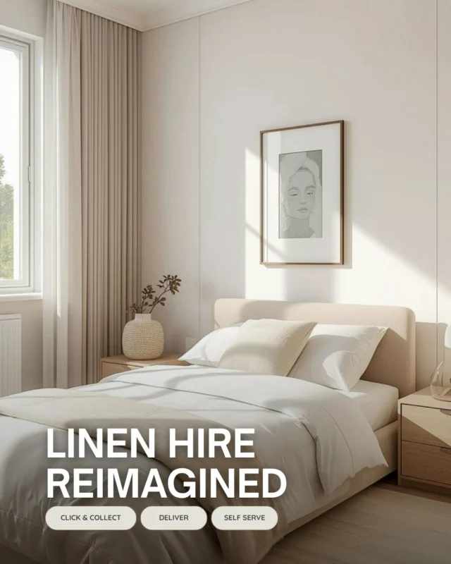 Linen hire, reimagined. ✨

No more stockpiling sheets or stressing about laundry day — just fresh, premium linen exactly when you need it.

🛏️ Click & Collect — order online, pick up from your nearest hub

🚚 Deliver — straight to your business door*

📦 Self Serve Hub — 24/7 access, scan & go*

Three ways to get premium linen. Zero hassle.

*Deliver available to commercial addresses | Self Serve currently VIC only

👉 Link in bio to get started
