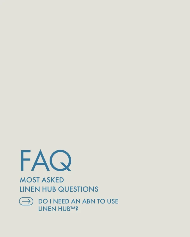 Let's talk eligibility. 📋✨ Before you dive into premium linen hire, here's what you need to know.

At LINEN HUB™, we keep things simple - our services are built specifically for businesses, and there's one key requirement to get started.

Q: Do I need an ABN to use LINEN HUB™?
A: Yes! Our service is currently available exclusively to businesses with a registered Australian Business Number (ABN). This lets us tailor our premium linen hire services specifically to business needs.

Already have your ABN ready? 🙌
Simply register for an account and our team will provide everything you need to get started.

Questions about registering? Drop them in the comments or send us a DM. 📥

#FAQ #Question #ABN #Business #Airbnb
