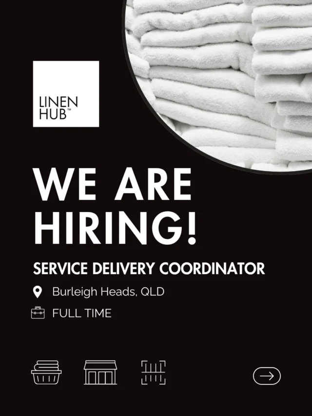 We're hiring! |  Service Delivery Coordinator 

📍 Burleigh Heads, QLD
💼 Full Time

We're looking for a dynamic individual to manage logistics, track inventory, and collaborate across teams. If you're experienced in service coordination and ready for your next career move, email us at support@linenhub.com.au or DM us for the application link.

#hiring #nowhiring #career #recruitment #jobsearch #jobs